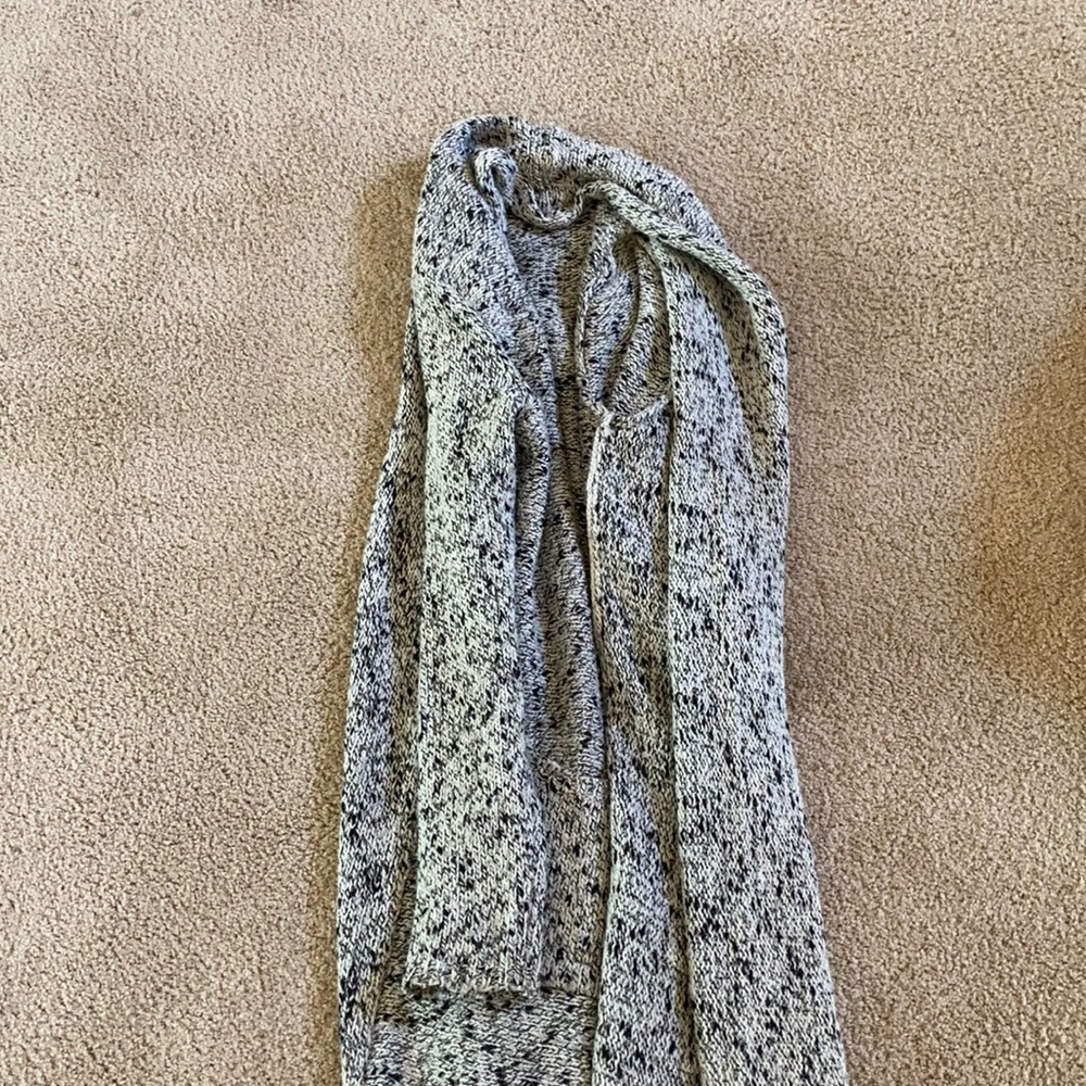grey cardigan